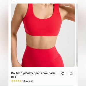 Buffbunny Double Dip Butter Sports Bra - Salsa Red